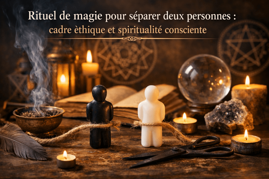Rituel de magie pour séparer deux personnes : cadre éthique et spiritualité&nbsp;consciente