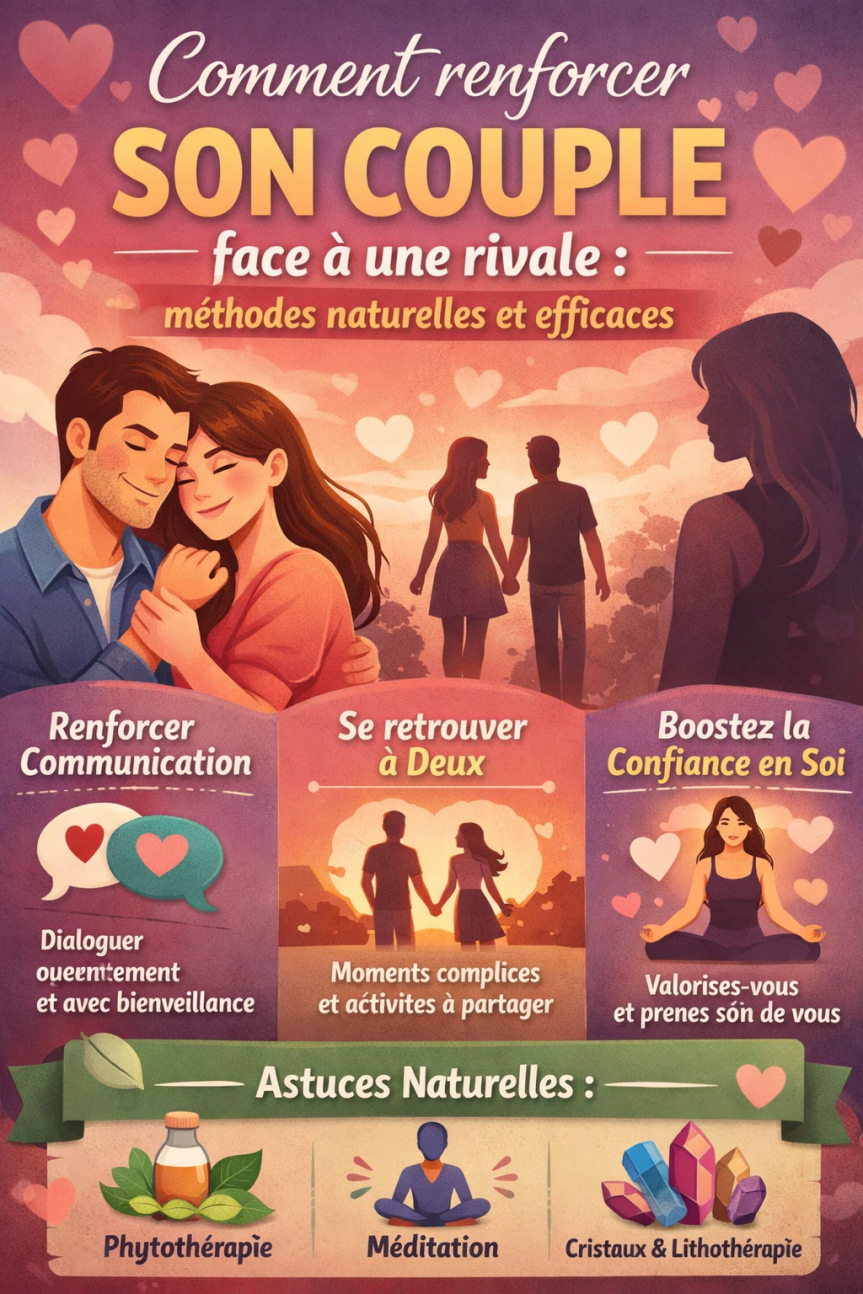 Renforcer son couple face à une rivale avec des méthodes naturelles et efficaces comme la communication, les moments à deux et la confiance en soi