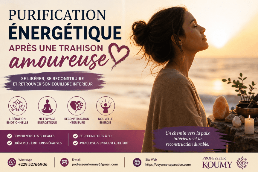 Purification énergétique après une trahison amoureuse, femme avançant vers la lumière symbolisant la reconstruction émotionnelle et la libération intérieure
